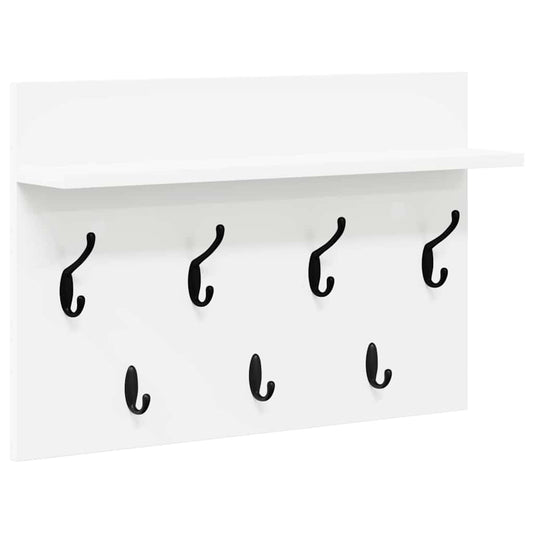 Wall-Mounted Coat Rack Wall-Mounted White 60 x 40 x 12 cm
