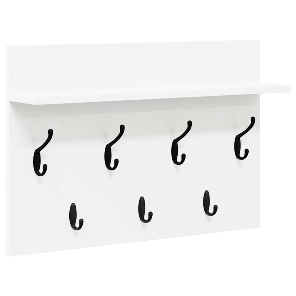Wall-Mounted Coat Rack Wall-Mounted White 60 x 40 x 12 cm