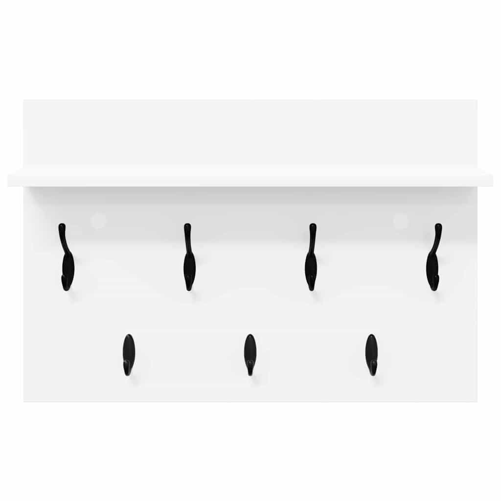 Wall-Mounted Coat Rack Wall-Mounted White 60 x 40 x 12 cm