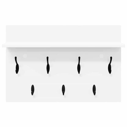 Wall-Mounted Coat Rack Wall-Mounted White 60 x 40 x 12 cm