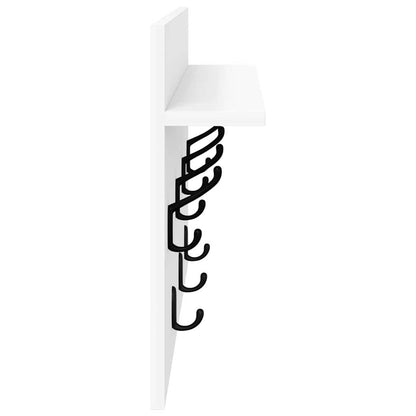 Wall-Mounted Coat Rack Wall-Mounted White 60 x 40 x 12 cm