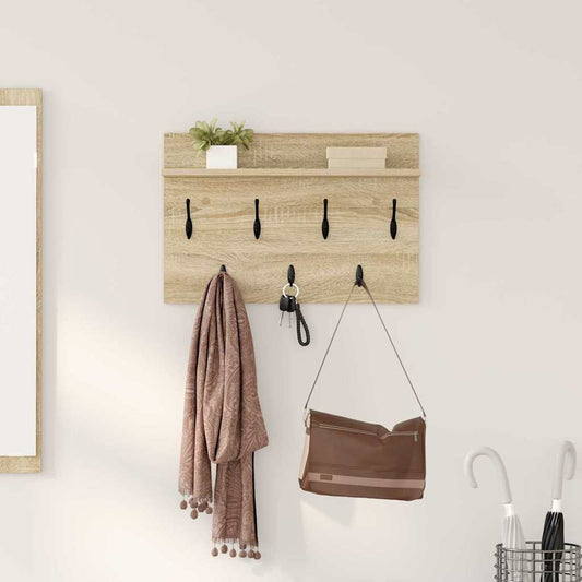 Wall-Mounted Coat Rack Wall-Mounted Sonoma Oak 60 x 40 x 12 cm