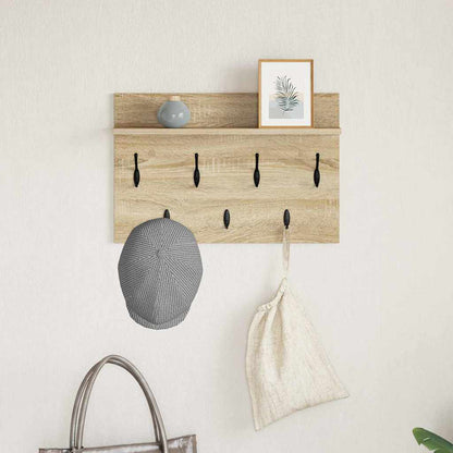 Wall-Mounted Coat Rack Wall-Mounted Sonoma Oak 60 x 40 x 12 cm