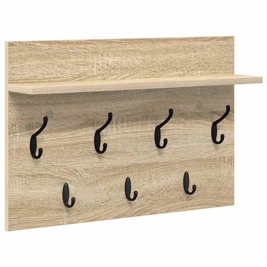Wall-Mounted Coat Rack Wall-Mounted Sonoma Oak 60 x 40 x 12 cm