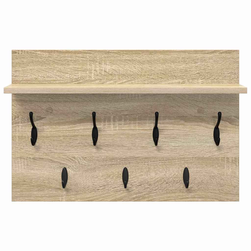 Wall-Mounted Coat Rack Wall-Mounted Sonoma Oak 60 x 40 x 12 cm