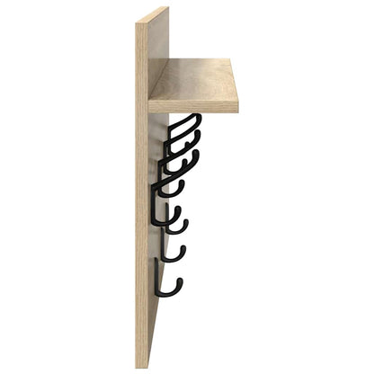 Wall-Mounted Coat Rack Wall-Mounted Sonoma Oak 60 x 40 x 12 cm