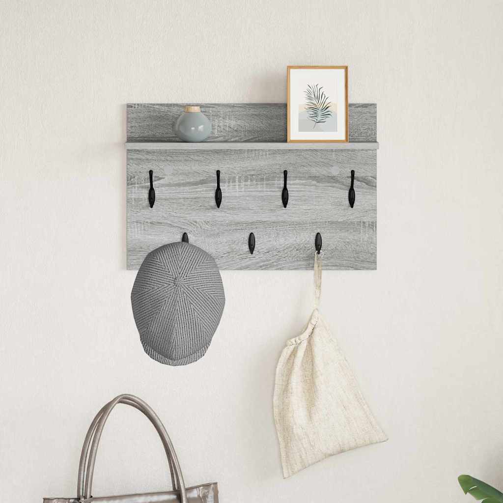 Wall-Mounted Coat Rack Wall-Mounted Grey Sonoma 60 x 40 x 12 cm