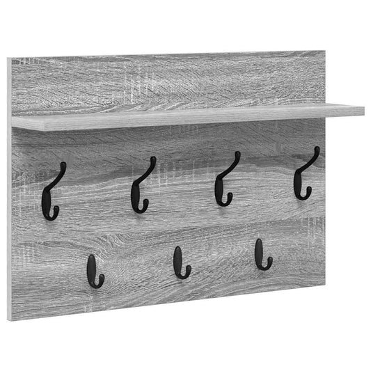 Wall-Mounted Coat Rack Wall-Mounted Grey Sonoma 60 x 40 x 12 cm
