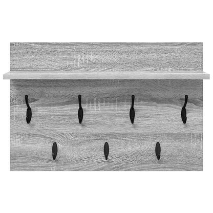 Wall-Mounted Coat Rack Wall-Mounted Grey Sonoma 60 x 40 x 12 cm
