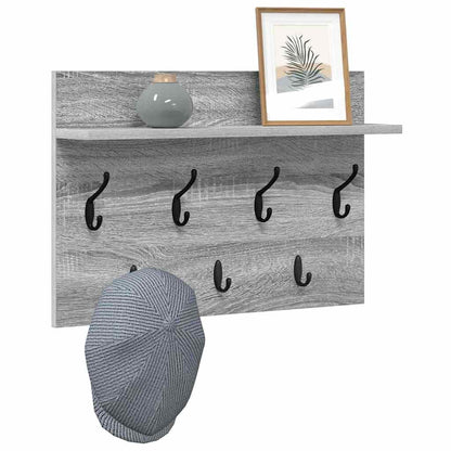 Wall-Mounted Coat Rack Wall-Mounted Grey Sonoma 60 x 40 x 12 cm