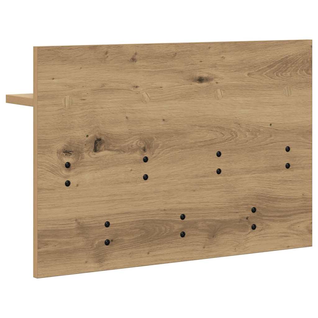 Wall-Mounted Coat Rack with Shelf Artisan Oak 60 x 40 x 12 cm
