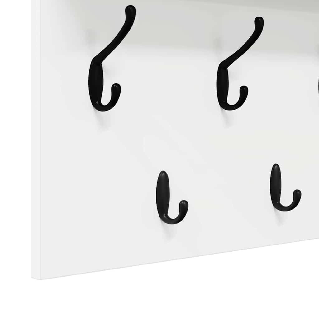 Wall-Mounted Coat Rack Wall-Mounted White 80 x 40 x 12 cm
