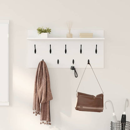 Wall-Mounted Coat Rack Wall-Mounted White 80 x 40 x 12 cm