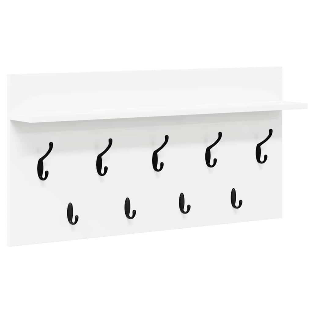 Wall-Mounted Coat Rack Wall-Mounted White 80 x 40 x 12 cm