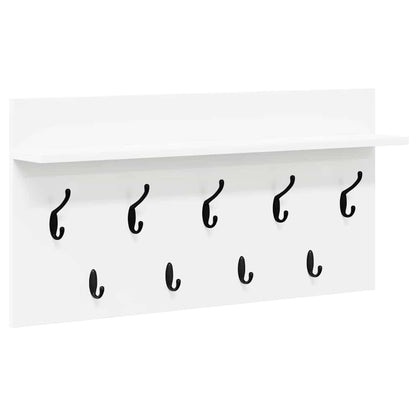 Wall-Mounted Coat Rack Wall-Mounted White 80 x 40 x 12 cm