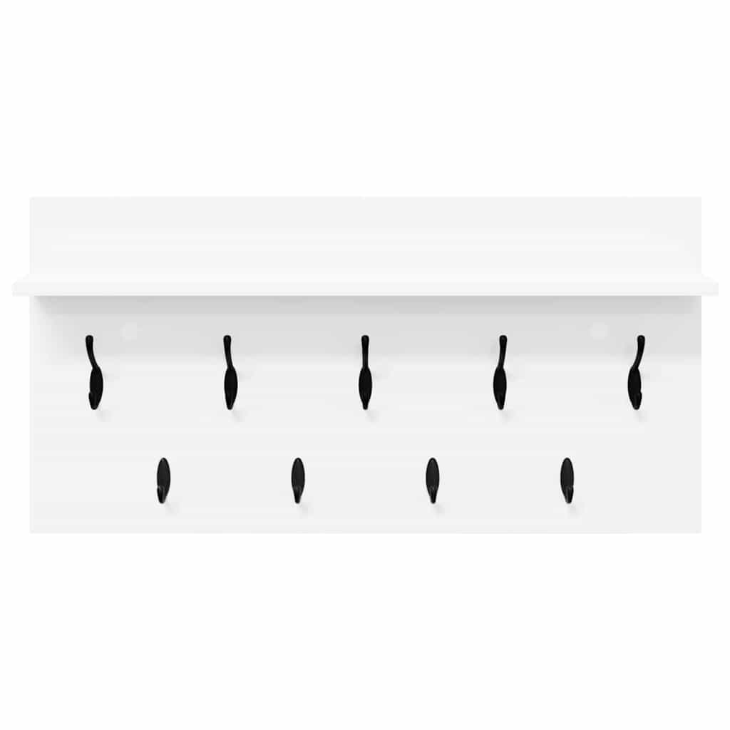 Wall-Mounted Coat Rack Wall-Mounted White 80 x 40 x 12 cm