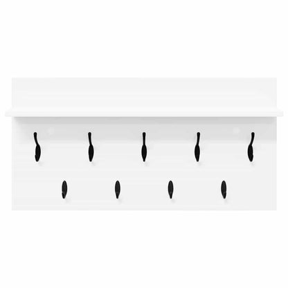 Wall-Mounted Coat Rack Wall-Mounted White 80 x 40 x 12 cm