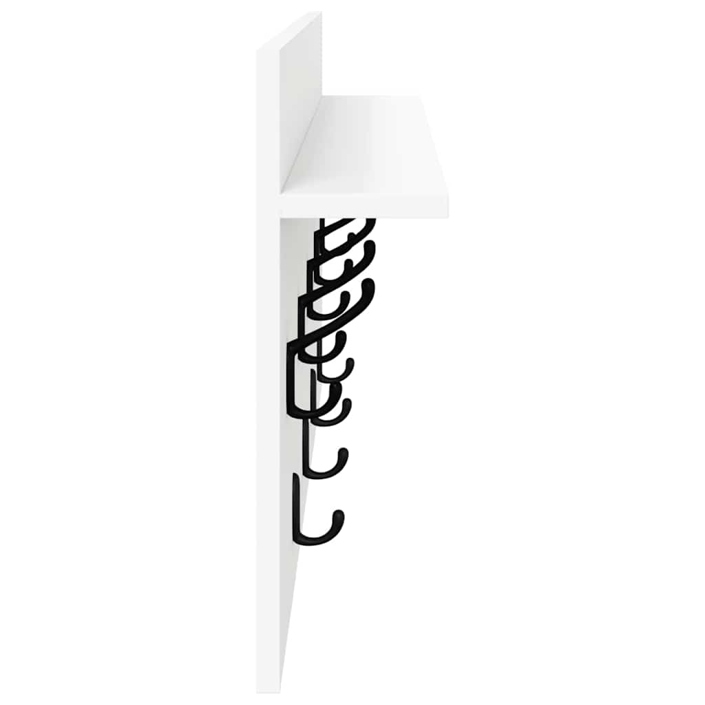 Wall-Mounted Coat Rack Wall-Mounted White 80 x 40 x 12 cm