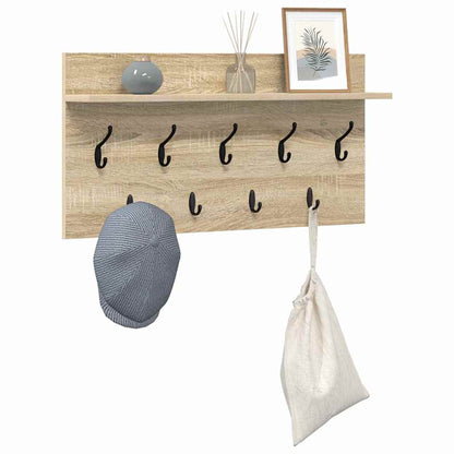 Wall-Mounted Coat Rack Wall-Mounted Sonoma Oak 80 x 40 x 12 cm