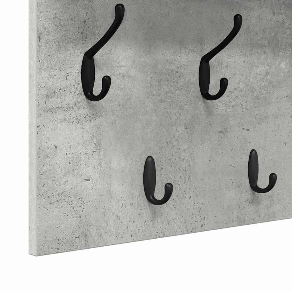 Wall-Mounted Coat Rack Wall-Mounted Concrete Grey