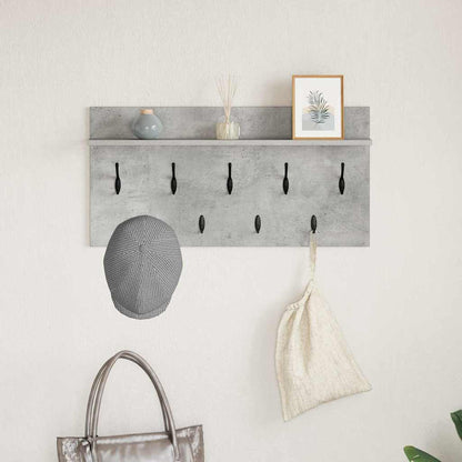 Wall-Mounted Coat Rack Wall-Mounted Concrete Grey