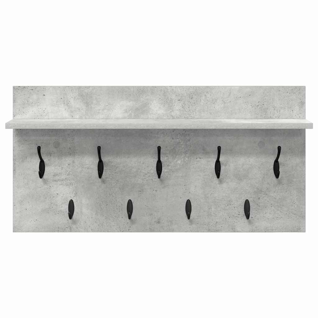 Wall-Mounted Coat Rack Wall-Mounted Concrete Grey