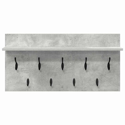 Wall-Mounted Coat Rack Wall-Mounted Concrete Grey