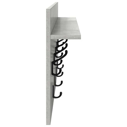 Wall-Mounted Coat Rack Wall-Mounted Concrete Grey