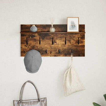 Wall-Mounted Coat Rack Wall-Mounted Smoked Oak 80 x 40 x 12 cm