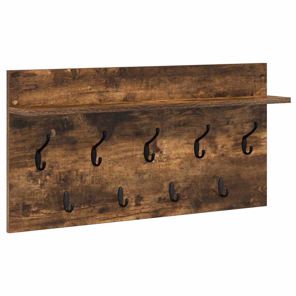 Wall-Mounted Coat Rack Wall-Mounted Smoked Oak 80 x 40 x 12 cm