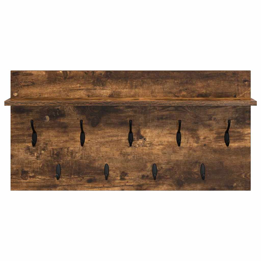 Wall-Mounted Coat Rack Wall-Mounted Smoked Oak 80 x 40 x 12 cm