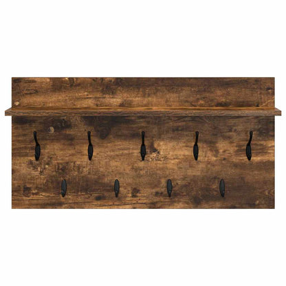 Wall-Mounted Coat Rack Wall-Mounted Smoked Oak 80 x 40 x 12 cm