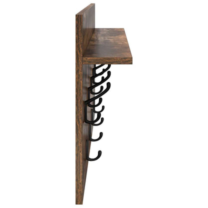 Wall-Mounted Coat Rack Wall-Mounted Smoked Oak 80 x 40 x 12 cm