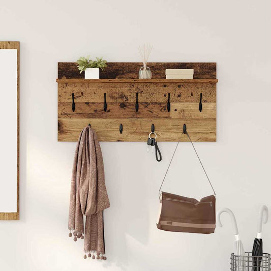 Wall-Mounted Coat Rack Old Wood 80 x 40 x 12 cm Engineered wood