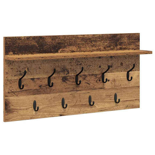 Wall-Mounted Coat Rack Old Wood 80 x 40 x 12 cm Engineered wood