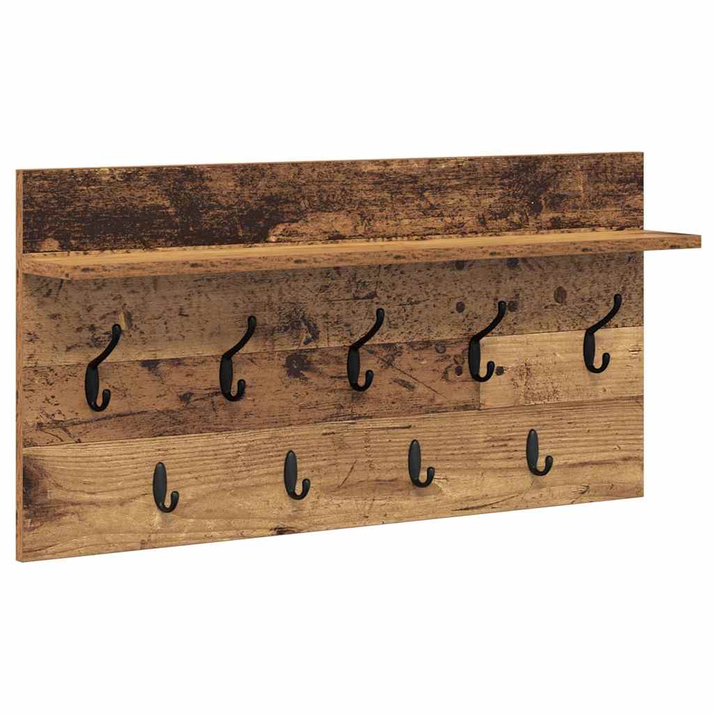 Wall-Mounted Coat Rack Old Wood 80 x 40 x 12 cm Engineered wood