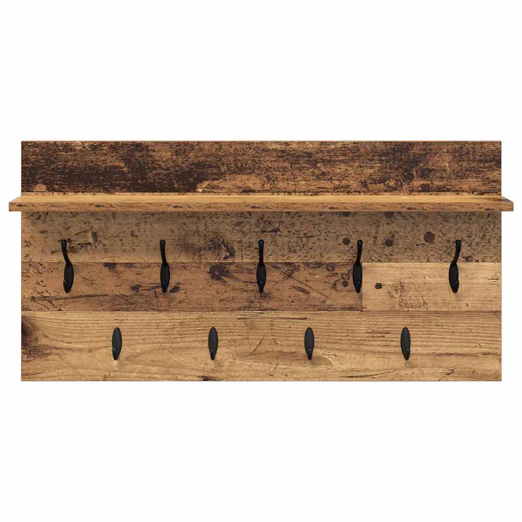 Wall-Mounted Coat Rack Old Wood 80 x 40 x 12 cm Engineered wood