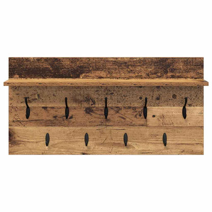 Wall-Mounted Coat Rack Old Wood 80 x 40 x 12 cm Engineered wood