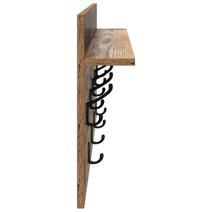 Wall-Mounted Coat Rack Old Wood 80 x 40 x 12 cm Engineered wood