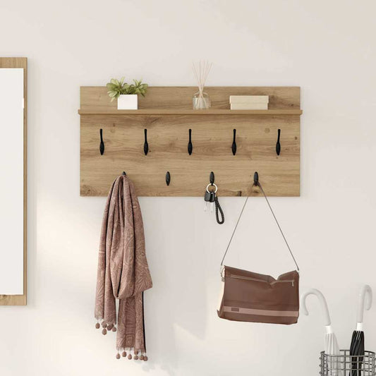 Wall-Mounted Coat Rack Wall-Mounted Artisan Oak 80 x 40 x 12 cm