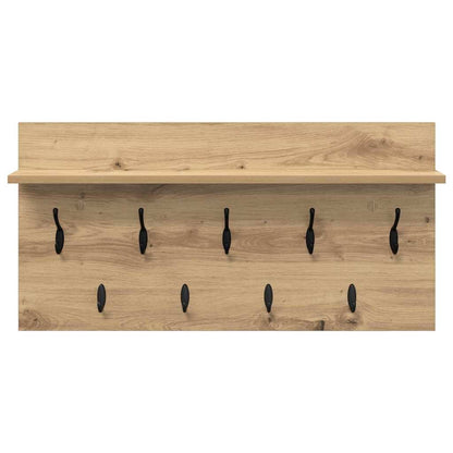 Wall-Mounted Coat Rack with Shelf Artisan Oak 80 x 40 x 12 cm