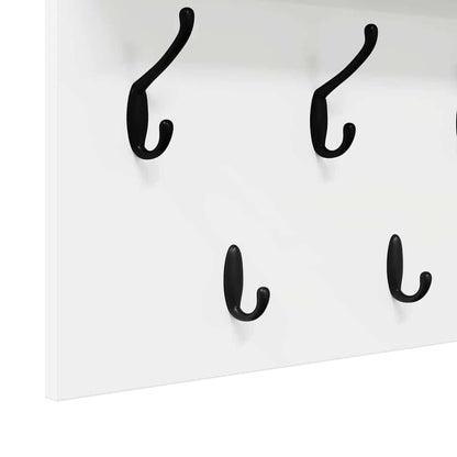 Wall-Mounted Coat Rack Wall-Mounted White 100 x 40 x 12 cm