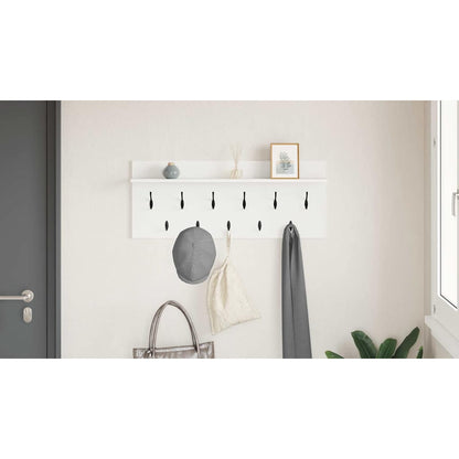 Wall-Mounted Coat Rack White 100 x 40 x 12 cm Engineered wood