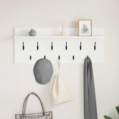Wall-Mounted Coat Rack Wall-Mounted White 100 x 40 x 12 cm