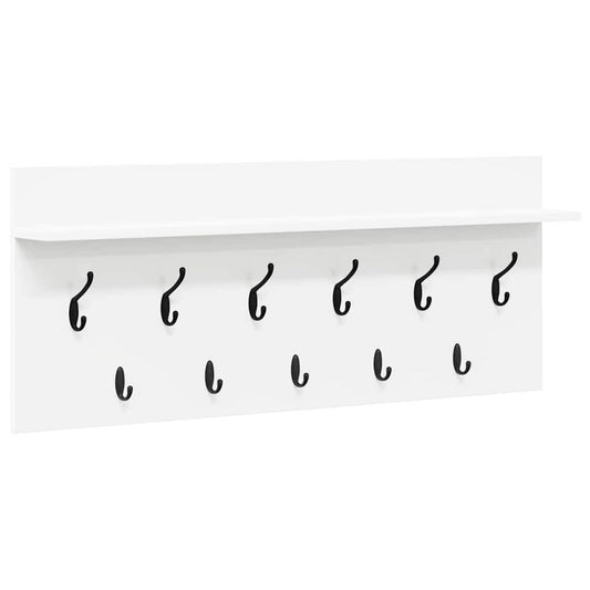 Wall-Mounted Coat Rack Wall-Mounted White 100 x 40 x 12 cm