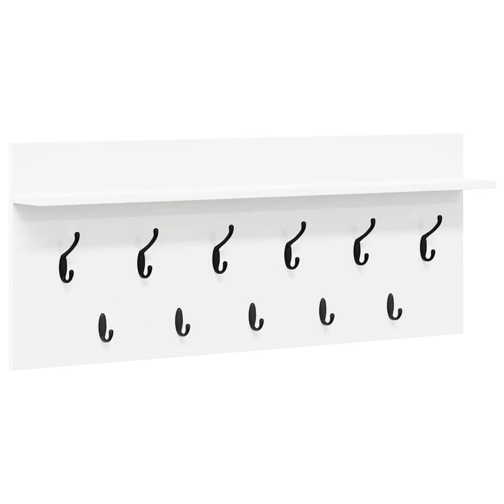Wall-Mounted Coat Rack Wall-Mounted White 100 x 40 x 12 cm