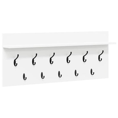 Wall-Mounted Coat Rack Wall-Mounted White 100 x 40 x 12 cm