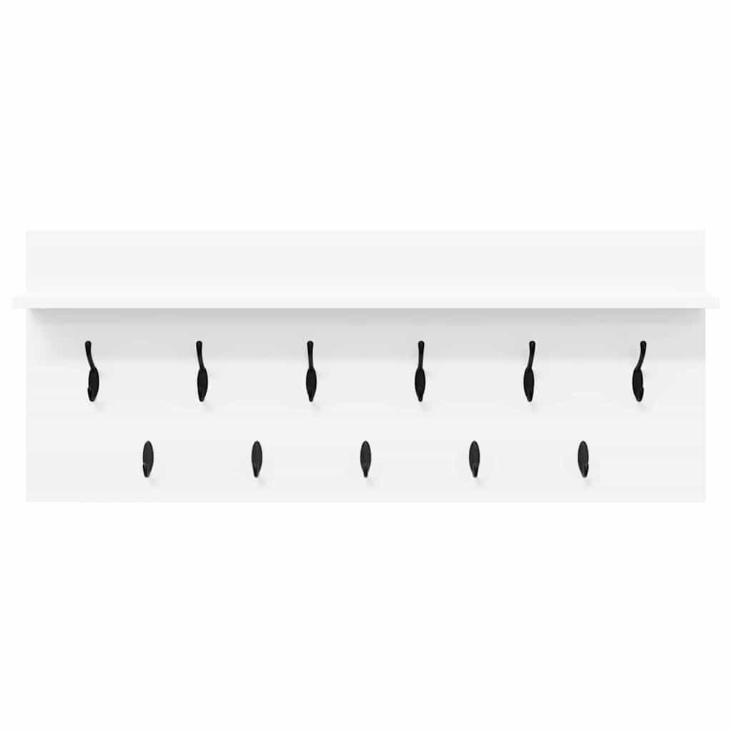 Wall-Mounted Coat Rack Wall-Mounted White 100 x 40 x 12 cm