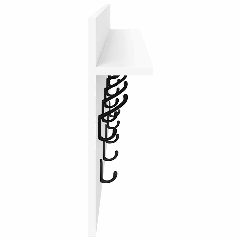 Wall-Mounted Coat Rack Wall-Mounted White 100 x 40 x 12 cm