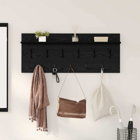 Wall-Mounted Coat Rack Wall-Mounted Black Oak 100 x 40 x 12 cm